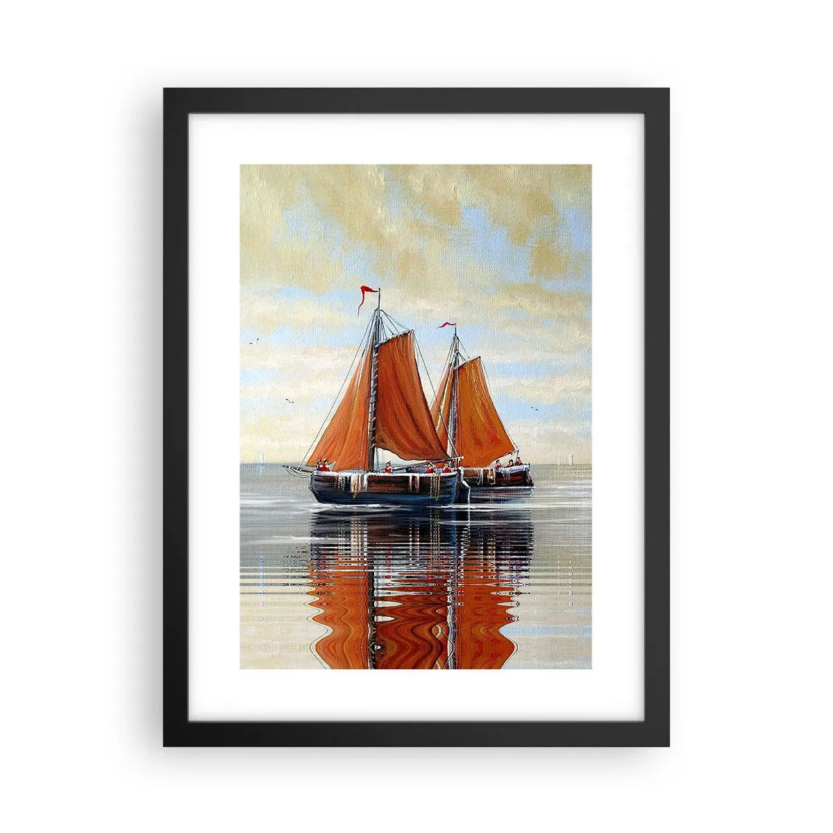 Plakat i sort ramme - Hey, sejl, sømand.... - 30x40 cm