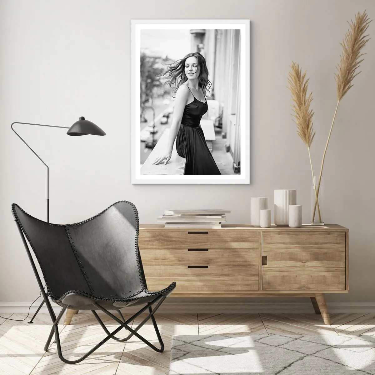 Plakat i hvid ramme - Bestemt en pariser - 70x100 cm