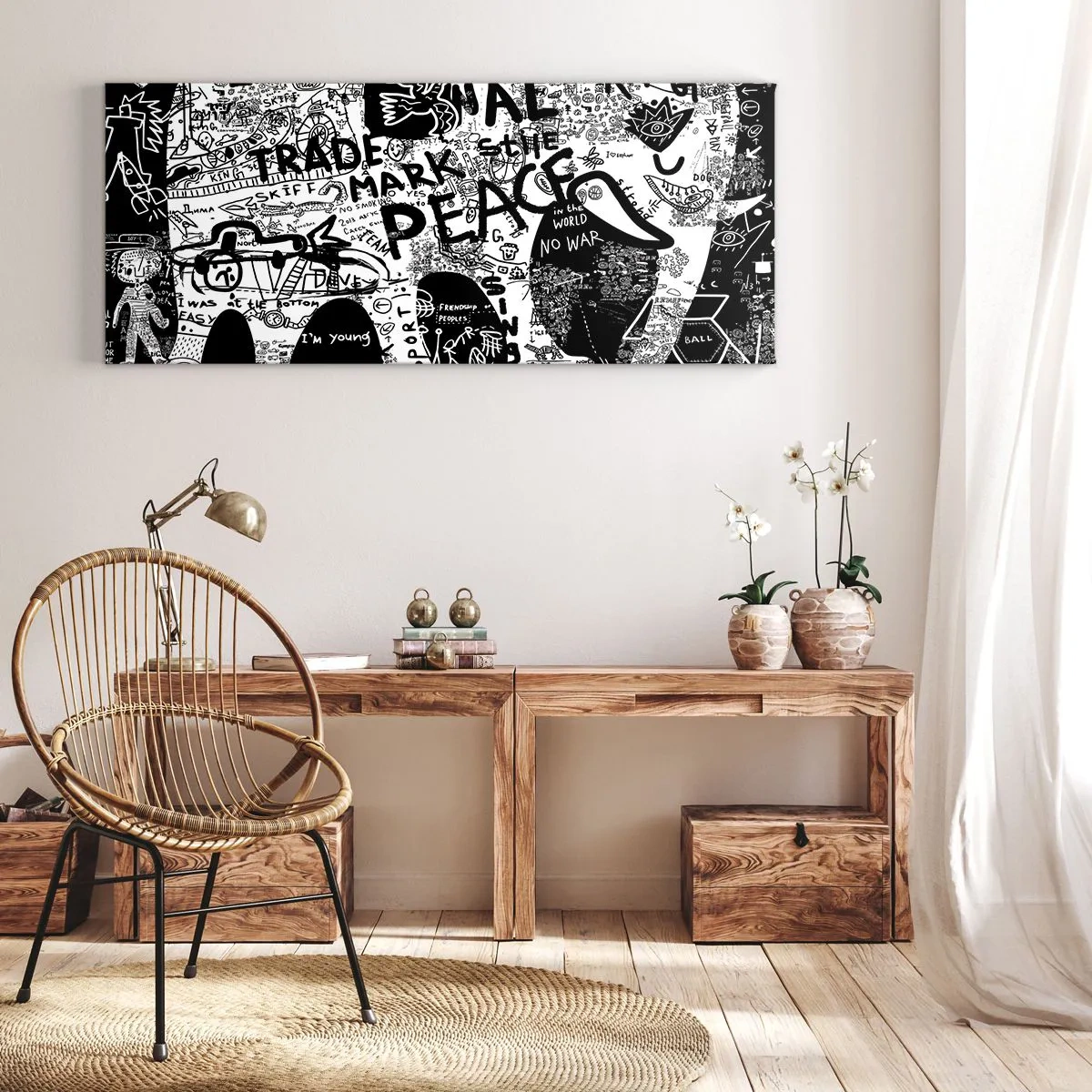 Lærredstryk - Billede på lærred - Gadens rige verden - 120x50 cm