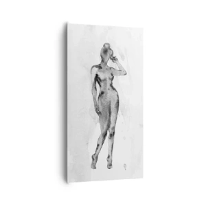 Lærredstryk - Billede på lærred - En undersøgelse af idealet om kvindelighed - 65x120 cm