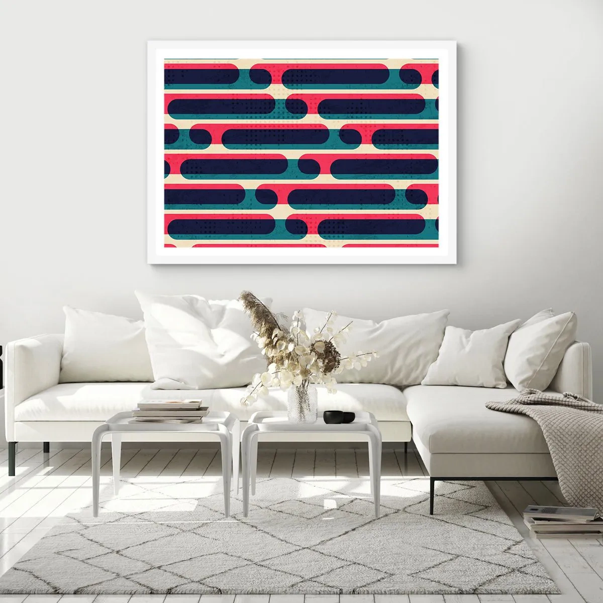 Plakat i hvid ramme - Indad og fremad - 40x30 cm