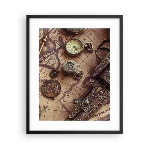 Plakat i sort ramme - Opkald til eventyr - 40x50 cm