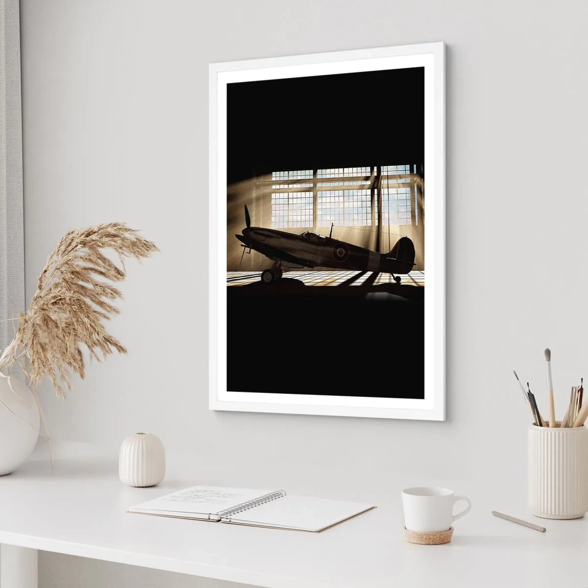 Plakat i hvid ramme - Resten af krigeren - 40x50 cm