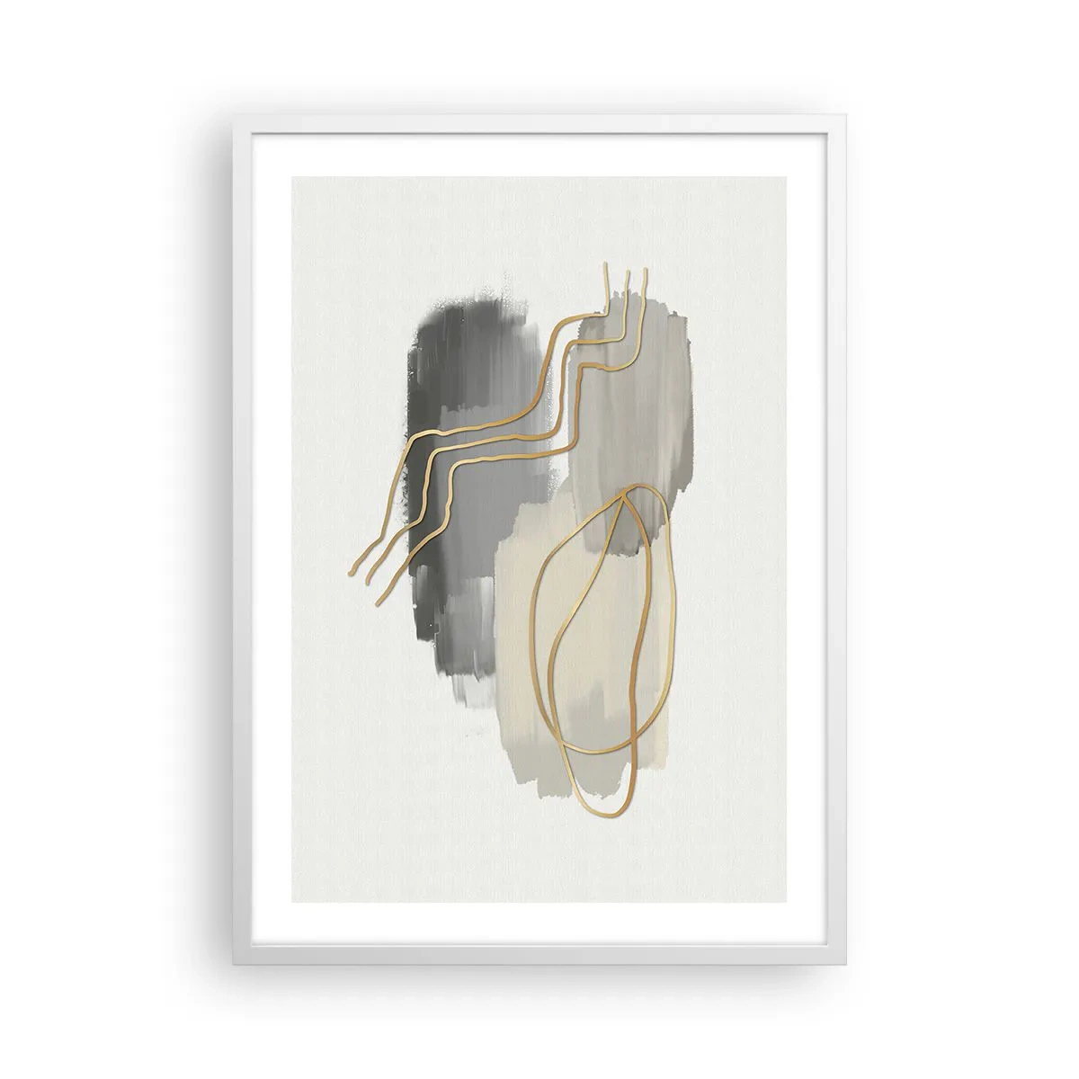 Plakat i hvid ramme - Vedholdenhed og bevægelse - 50x70 cm