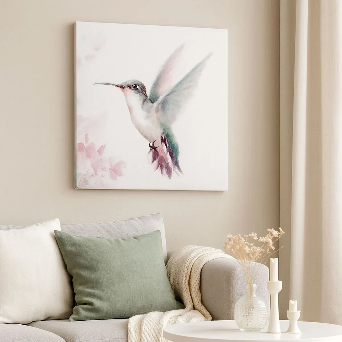 Lærredstryk - Billede på lærred - Stoppet i flagren - 30x30 cm