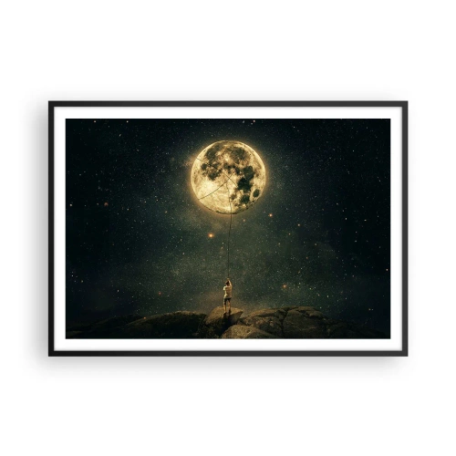 Plakat i sort ramme - En, der stjal månen - 100x70 cm