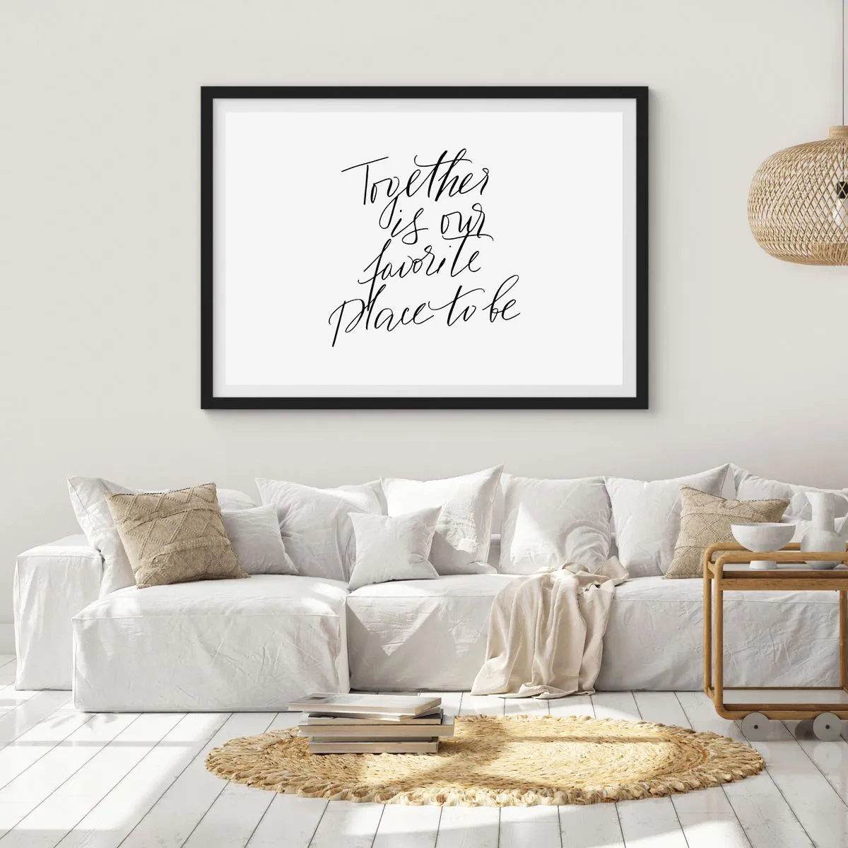 Plakat i sort ramme - Føler du det også? - 70x50 cm