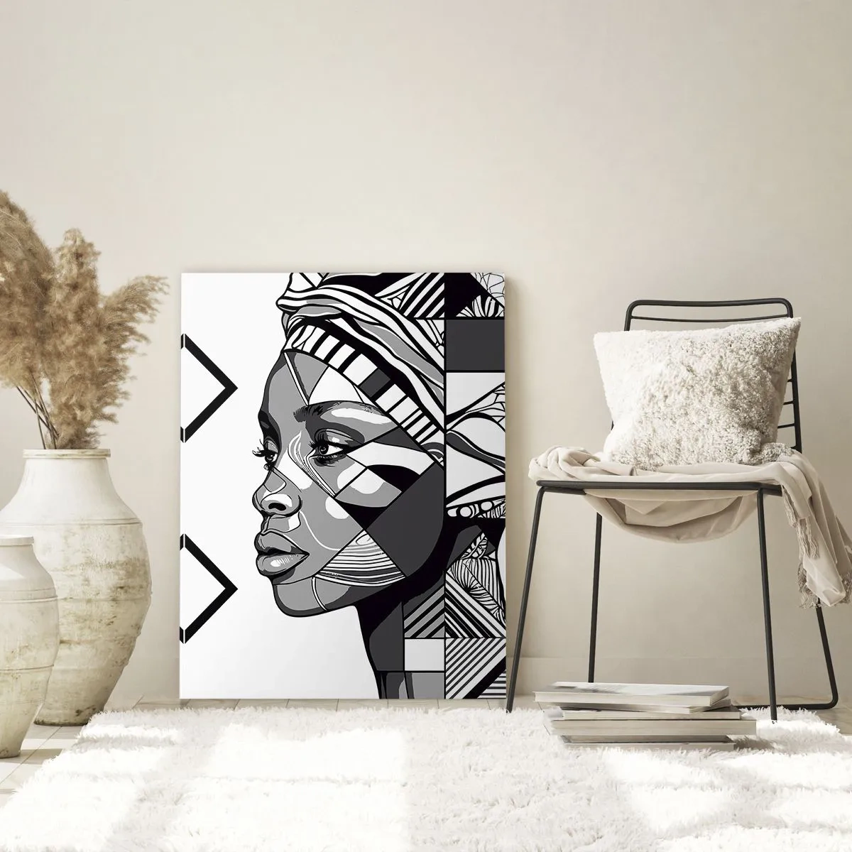 Billede på glas - Etnisk portræt - 80x120 cm
