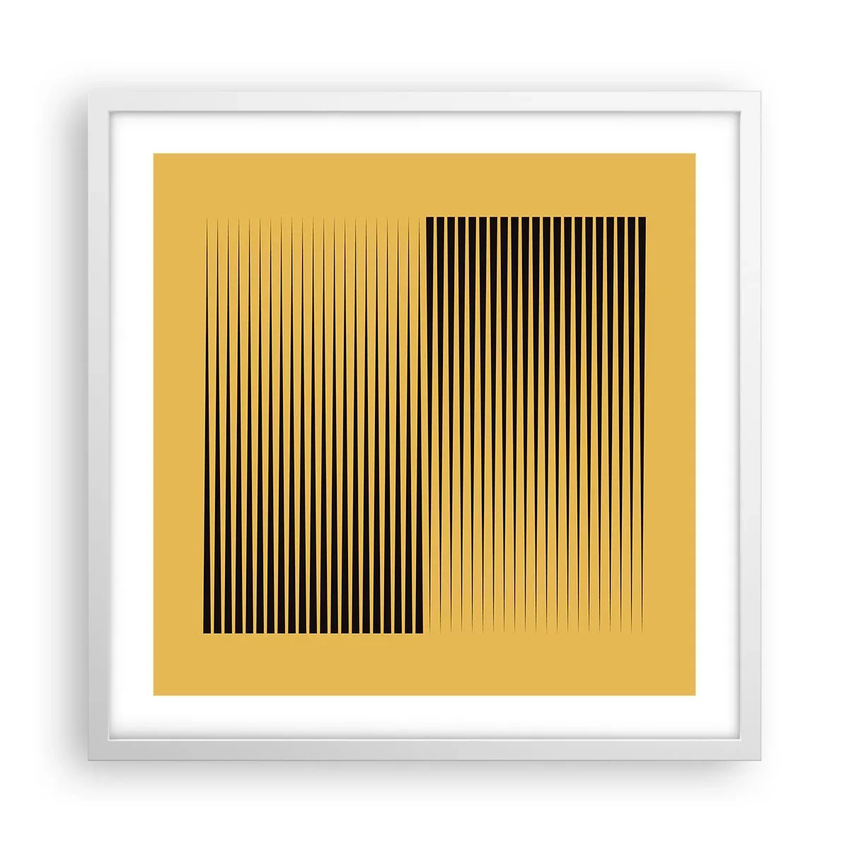 Plakat i hvid ramme - Modsætningernes kvadrat - 50x50 cm