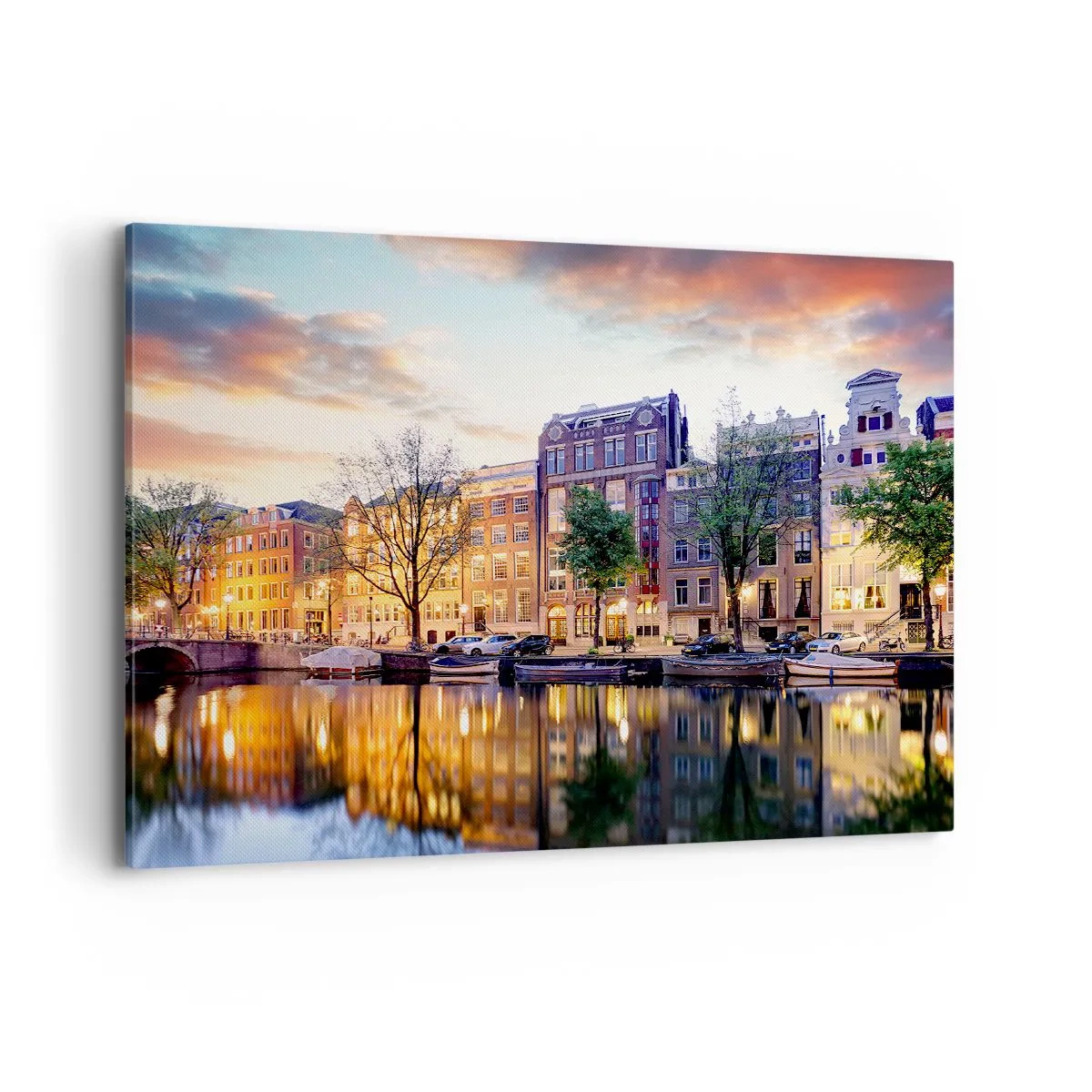 Lærredstryk - Billede på lærred - Tilbageholdende og rolig hollandsk skønhed - 100x70 cm