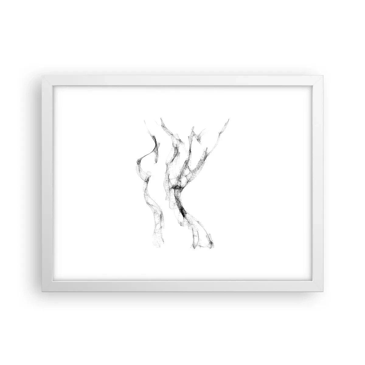 Plakat i hvid ramme - Smuk og stærk - 40x30 cm