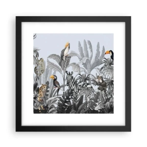 Plakat i sort ramme - En afrikansk fabel - 30x30 cm