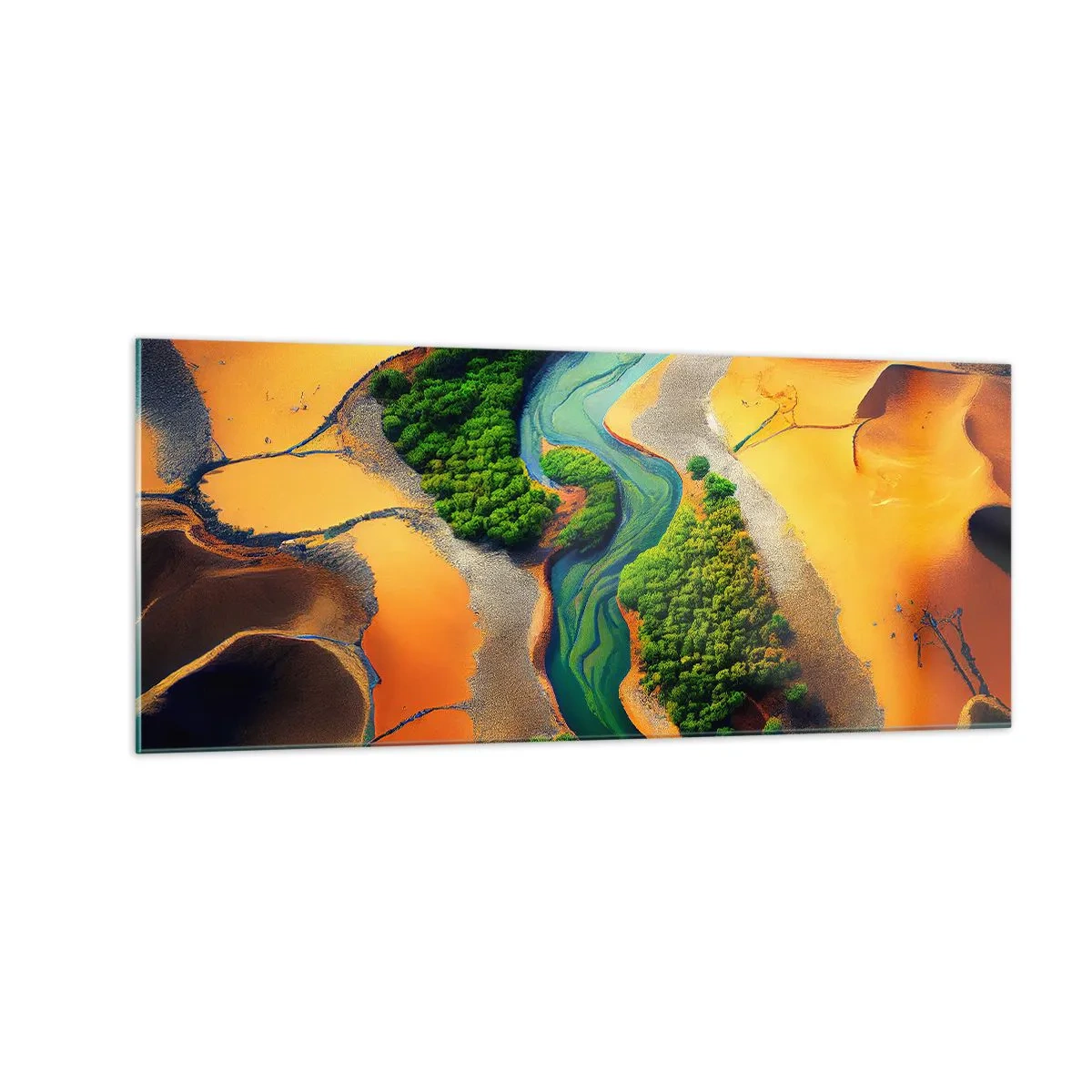 Billede på glas - Livgivende flod - 100x40 cm