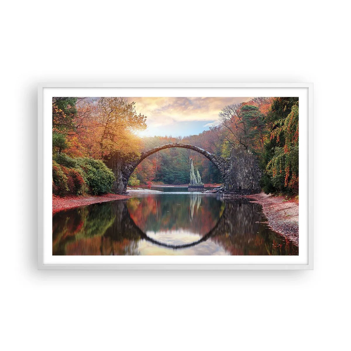 Plakat i hvid ramme - På den anden side af spejlet - 91x61 cm