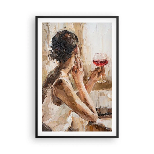 Plakat i sort ramme - Smagen af et godt øjeblik - 61x91 cm