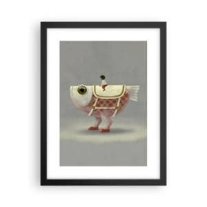 Plakat i sort ramme - Rybonski rytter - 30x40 cm