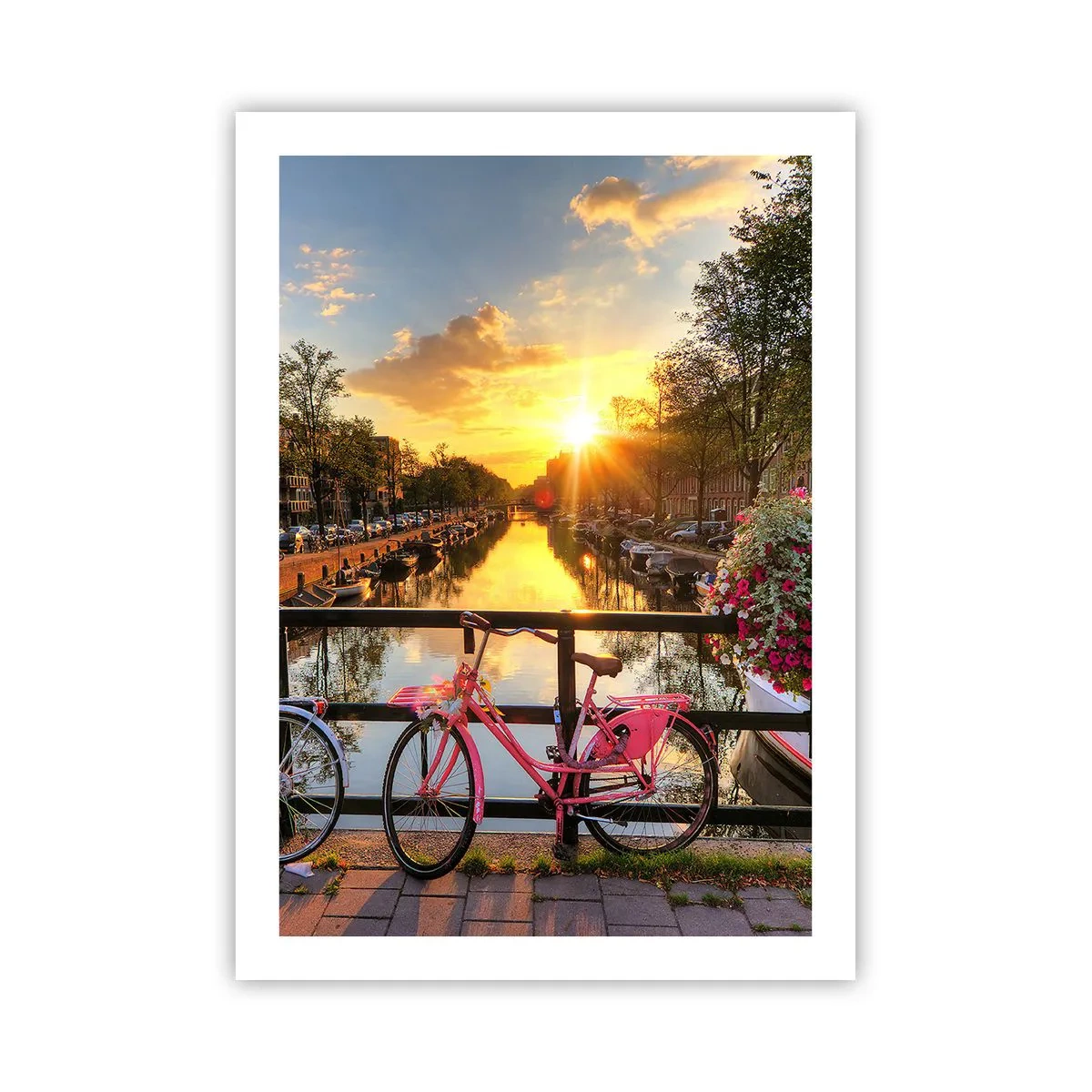 Plakat - Forårsmorgen i Amsterdam - 50x70 cm