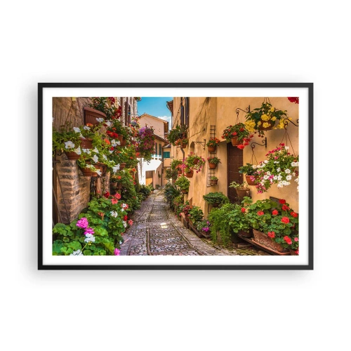 Plakat i sort ramme - Italiensk gyde - 91x61 cm