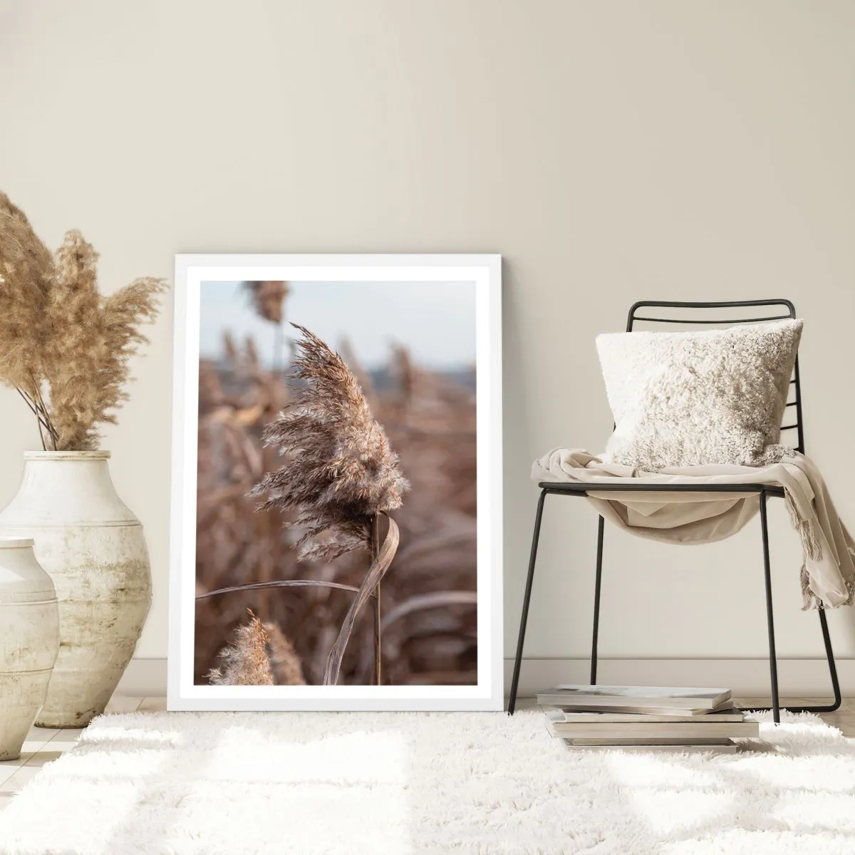 Plakat i hvid ramme - Tid til at flyve væk med vinden - 30x40 cm