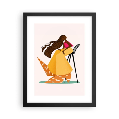 Plakat i sort ramme - Mode er også sjovt - 30x40 cm