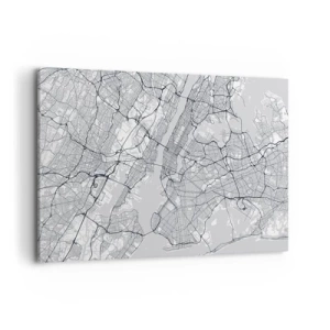 Lærredstryk - Billede på lærred - Anatomi af en storby - 120x80 cm