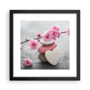 Plakat i sort ramme - Kirsebærblomstens lyksalighed - 30x30 cm