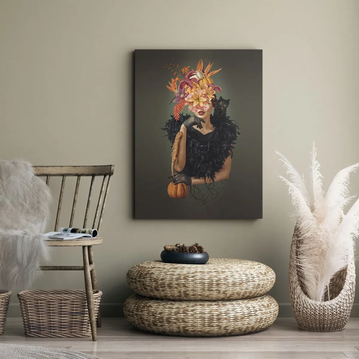 Lærredstryk - Billede på lærred - Heksens fortryllelse - 45x80 cm