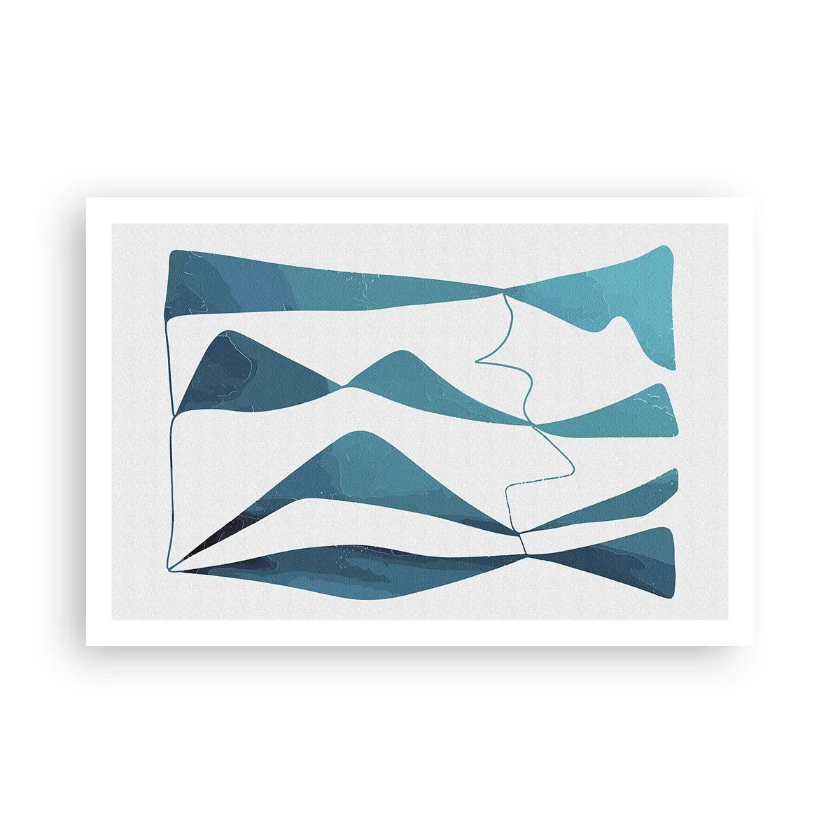 Plakat - Abstraktion: en turkis sammensætning - 91x61 cm