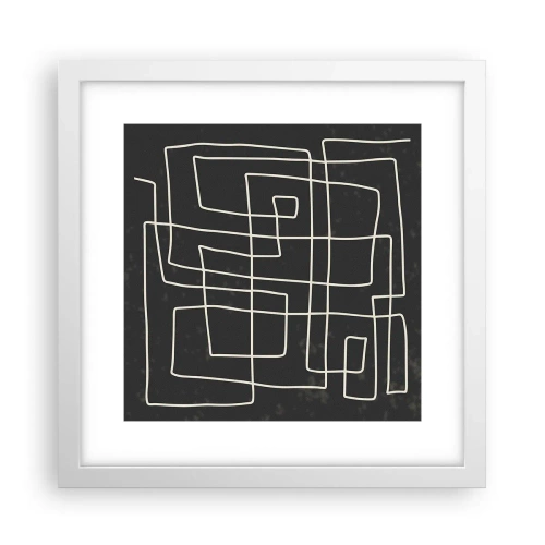 Plakat i hvid ramme - Ikke helt så enkel - 30x30 cm