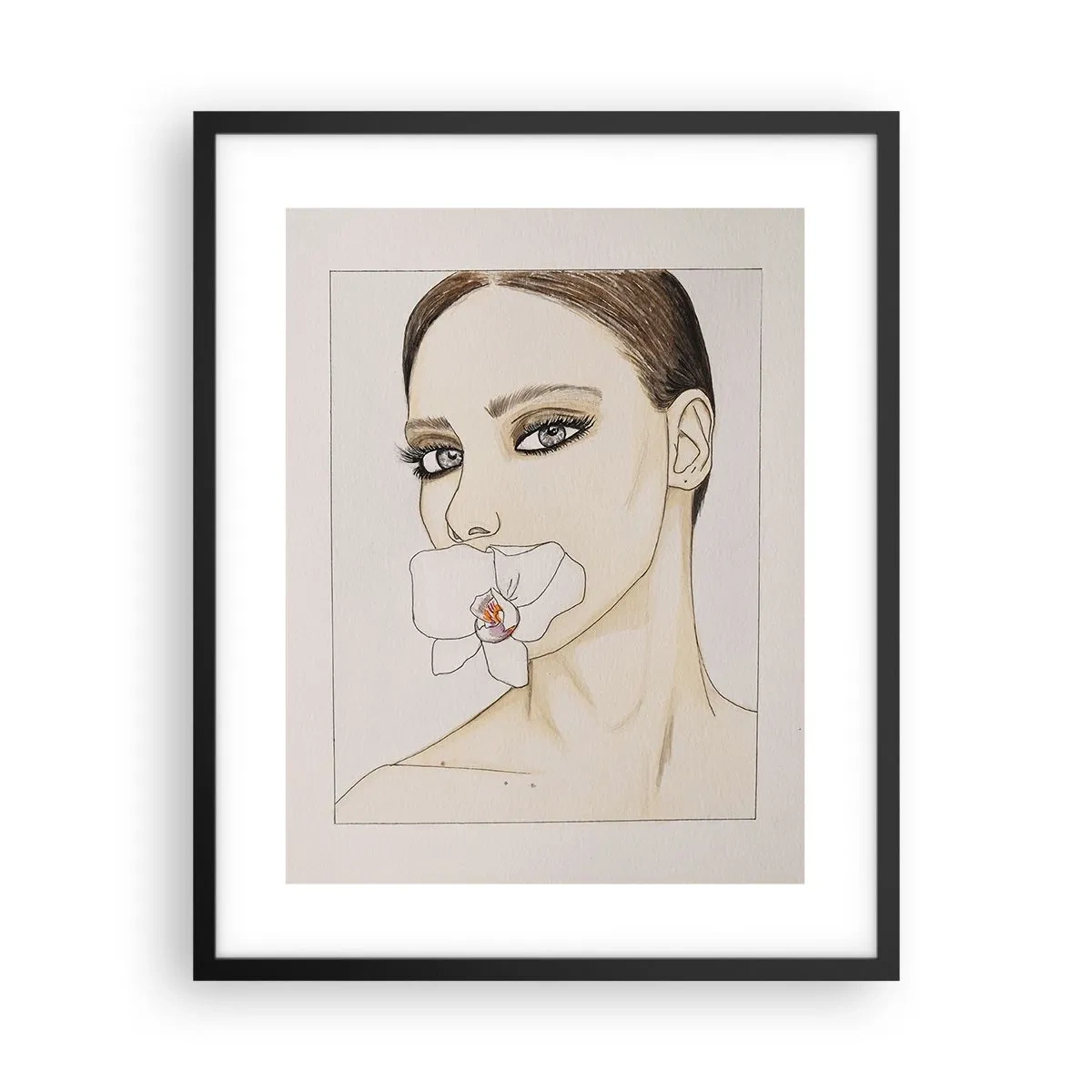 Plakat i sort ramme - Et symbol på elegance og skønhed - 40x50 cm