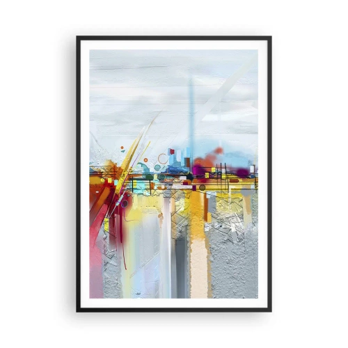 Plakat i sort ramme - Glædens bro over livets flod - 70x100 cm