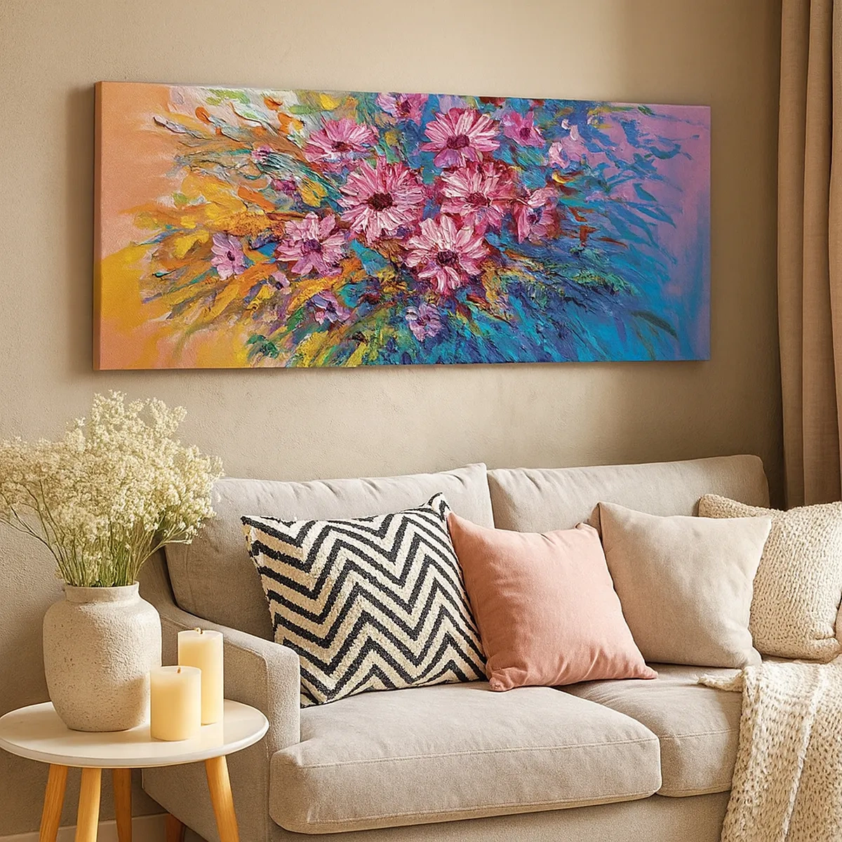 Lærredstryk - Billede på lærred - Livets energi - 30x30 cm