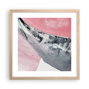Plakat i ramme af lyst egetræ - Matchende sammensætning - 40x40 cm