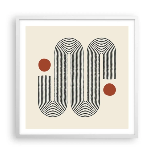 Plakat i hvid ramme - Fra start til slut - 60x60 cm