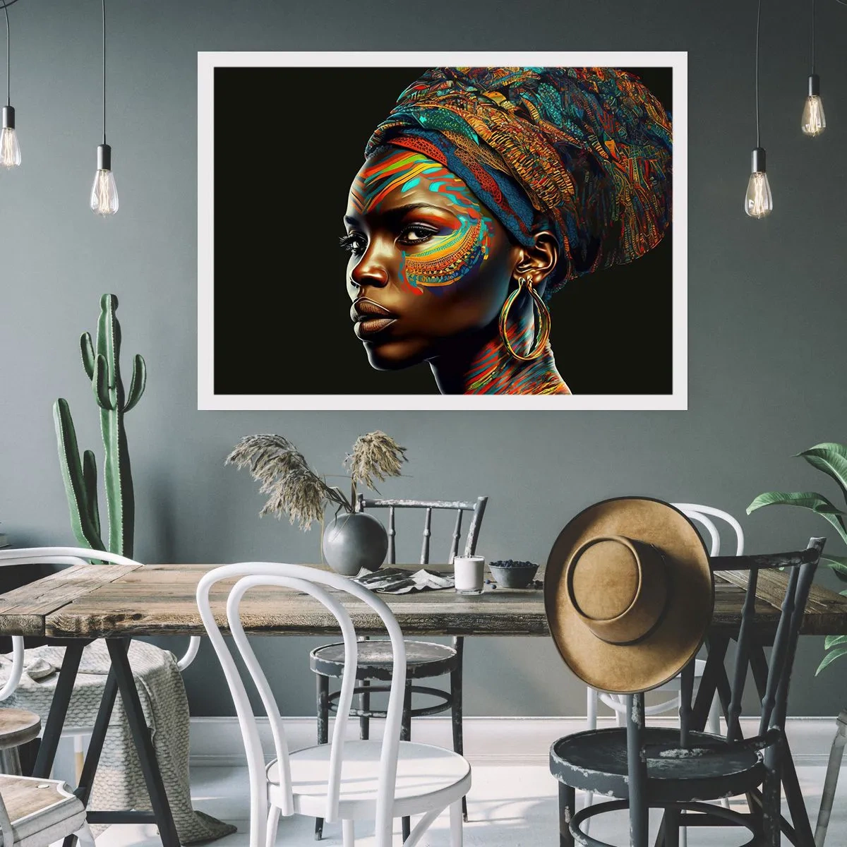 Plakat - Afrikansk dronning - 100x70 cm