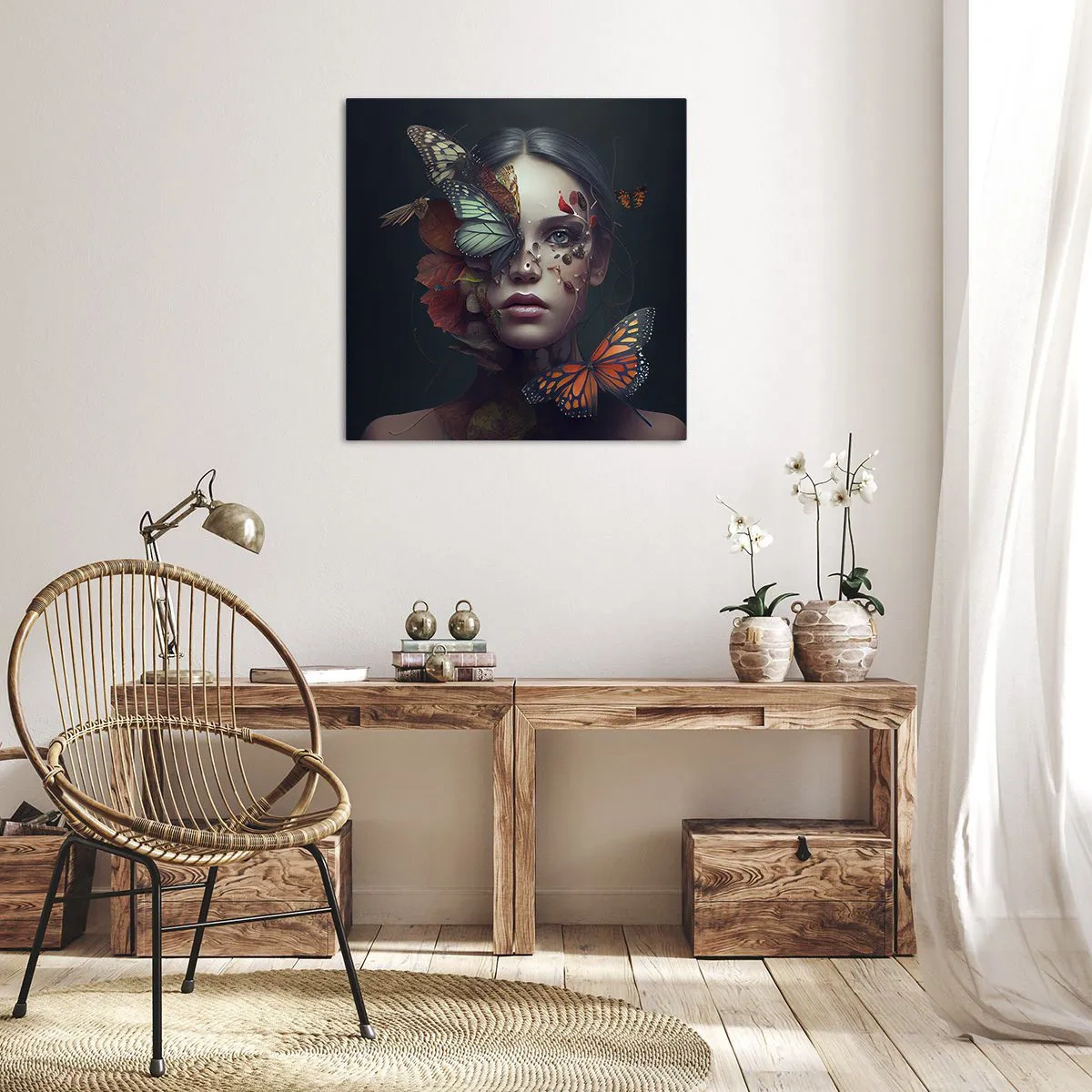 Lærredstryk - Billede på lærred - En vidunderlig metamorfose - 30x30 cm