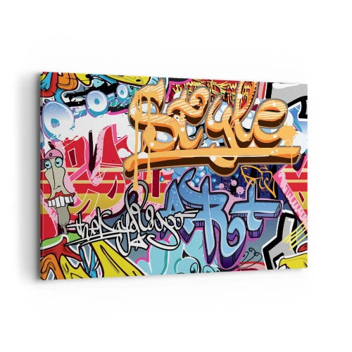 Lærredstryk - Billede på lærred - Vægmalerier, vægmalerier, vægmalerier.... - 120x80 cm