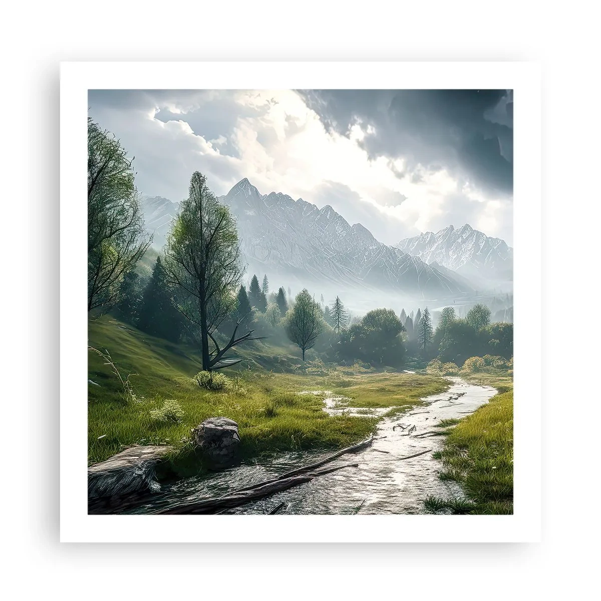 Plakat - Der og tilbage - 60x60 cm