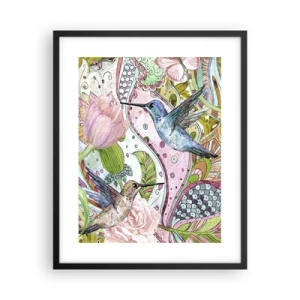 Plakat i sort ramme - Forviklet i vinstokkene - 40x50 cm