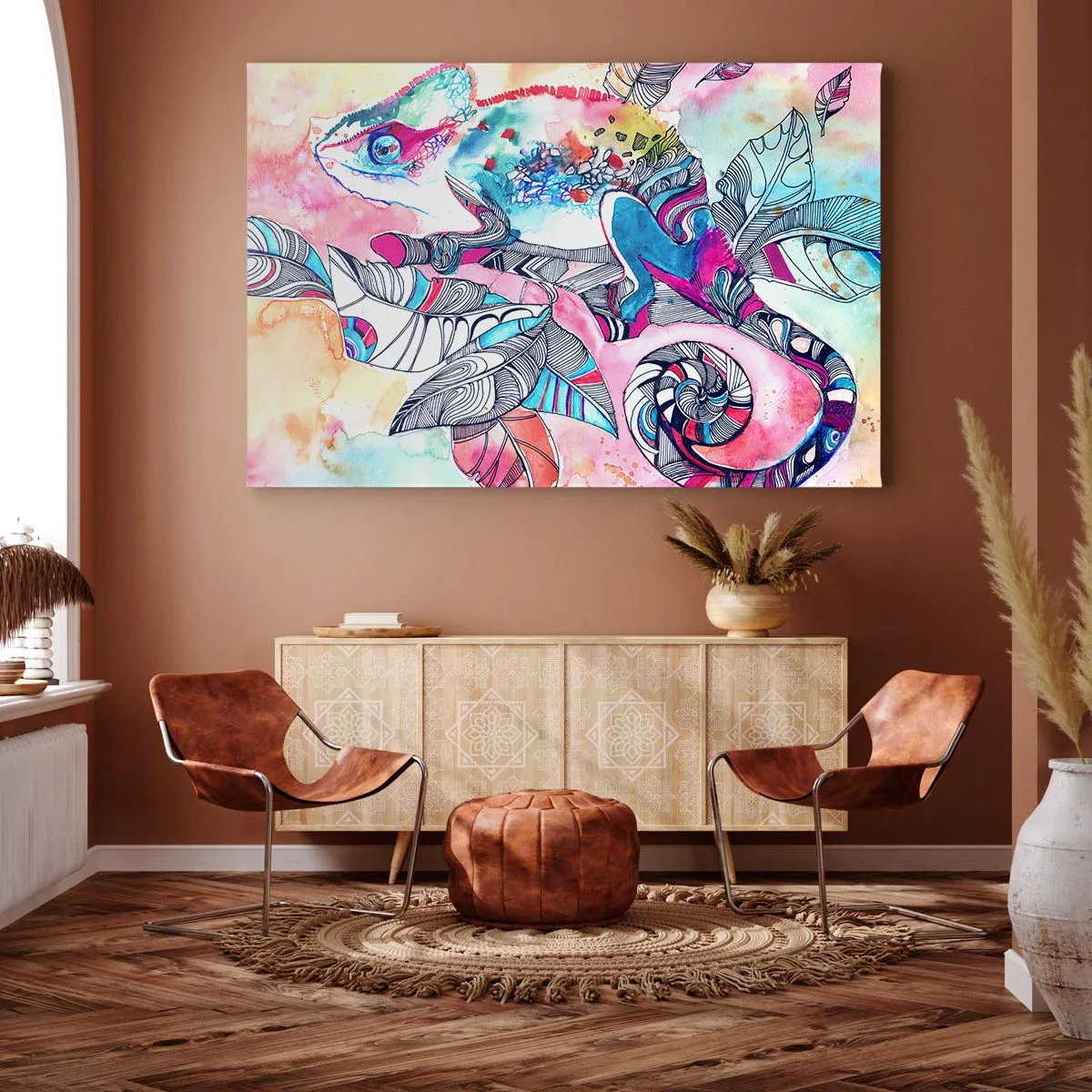 Lærredstryk - Billede på lærred - Lige så farverig som vores verden - 120x80 cm