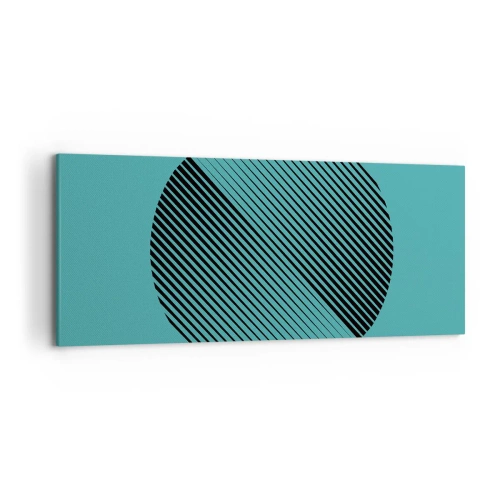 Lærredstryk - Billede på lærred - Cirklen - en geometrisk variation - 120x50 cm