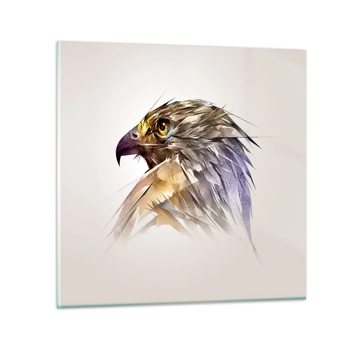 Billede på glas - Portræt af en kriger - 40x40 cm