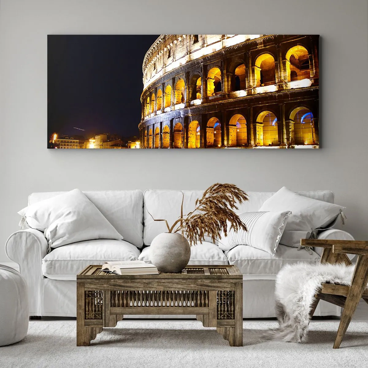 Lærredstryk - Billede på lærred - Legene er ved at begynde - 90x30 cm