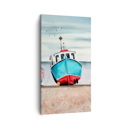 Lærredstryk - Billede på lærred - Klar til at fange - 45x80 cm