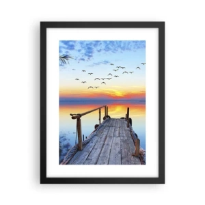 Plakat i sort ramme - Tid til at tage tilbage... - 30x40 cm