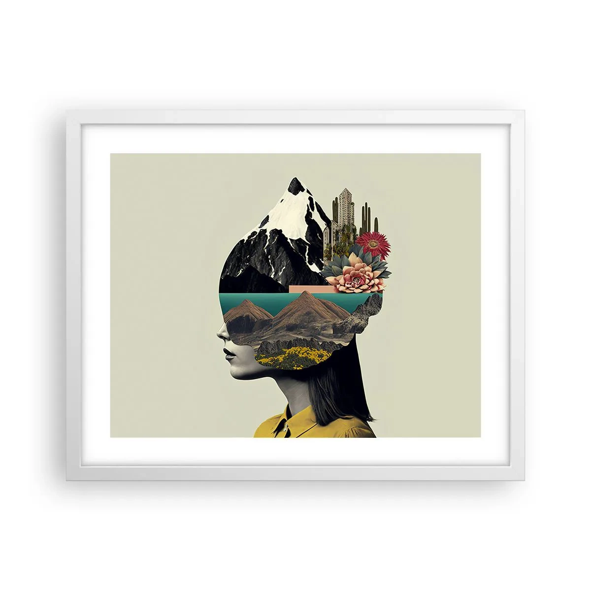 Plakat i hvid ramme - Kvinden - altid et mysterium - 50x40 cm