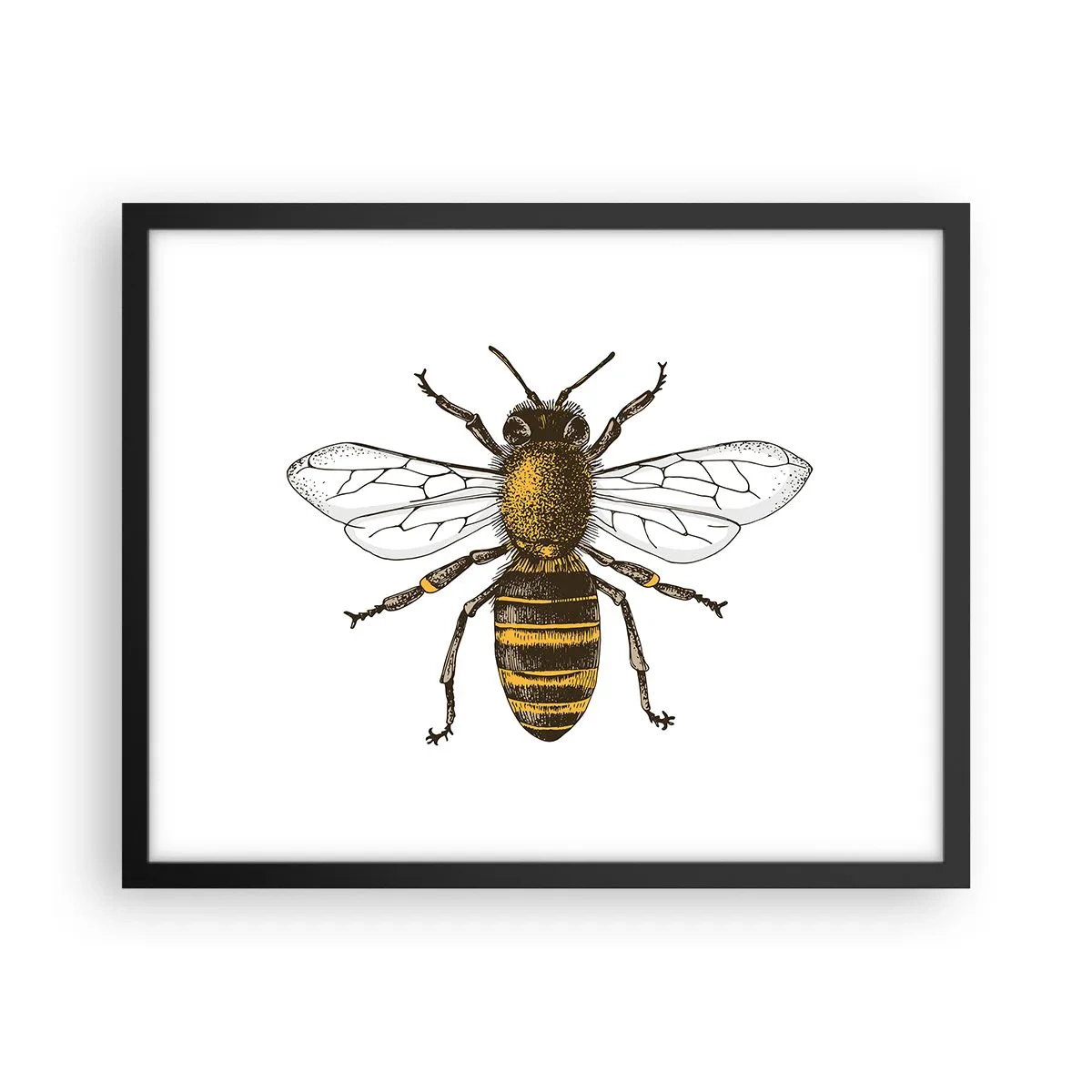 Plakat i sort ramme - Smuk og god - 50x40 cm