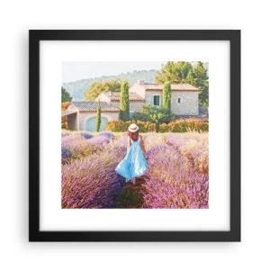 Plakat i sort ramme - Lavendel pige - 30x30 cm
