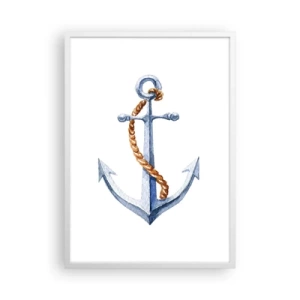 Plakat i hvid ramme - Ahoj eventyr! - 50x70 cm