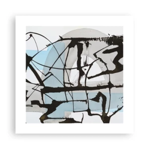 Plakat - Ikke desto mindre blå - 40x40 cm
